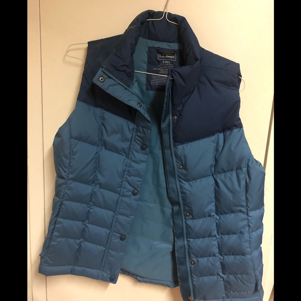 LL Bean winter vest, blue size small